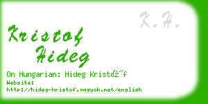 kristof hideg business card